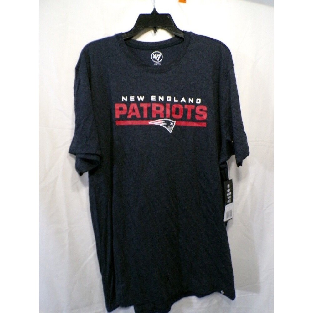 47 Brand Patriots Men's Graphic T-Shirt XXL Crew Neck Blue